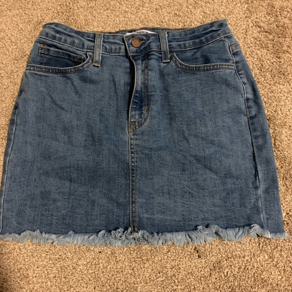 Denim mini skirt